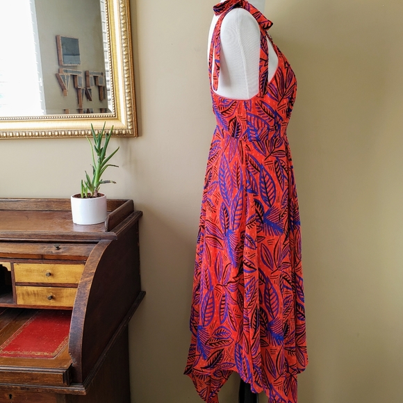 Alexis for Target Botanical Tie Shoulder Dress L - Picture 6 of 15